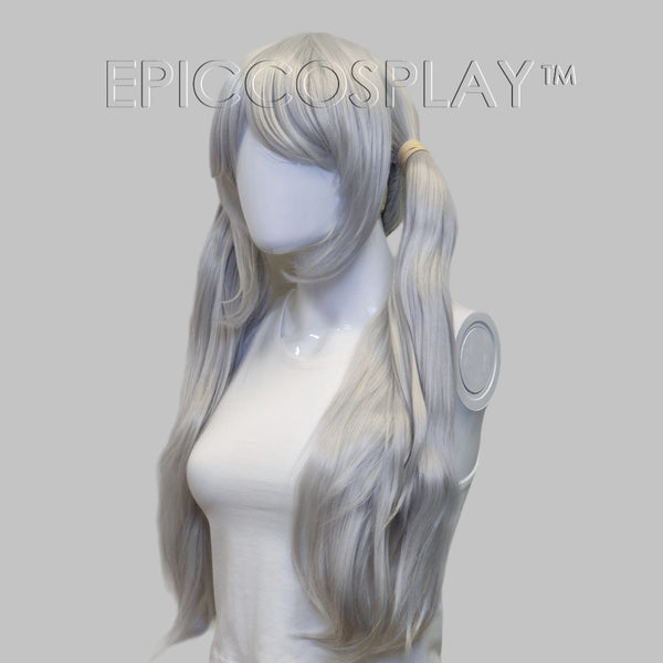 Evangeline - Silvery Grey Pigtail Wig