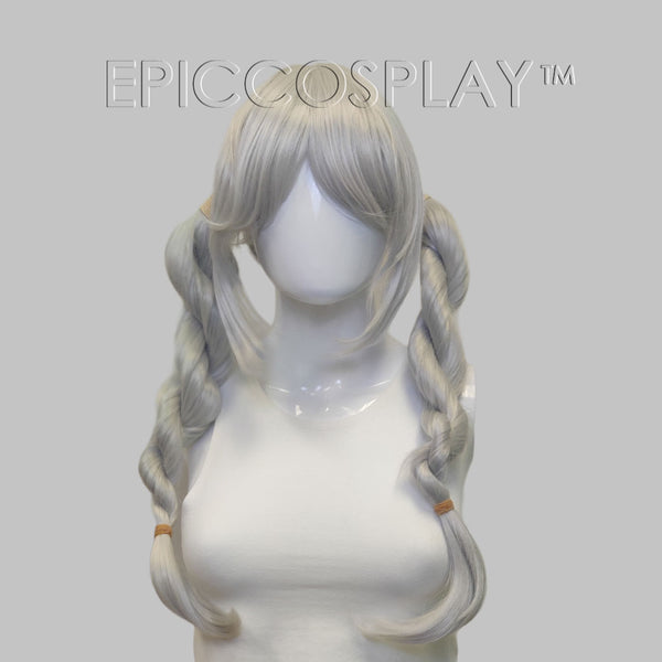 Evangeline - Silvery Grey Pigtail Wig