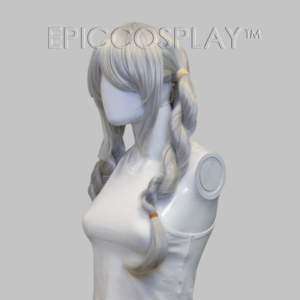 Evangeline - Silvery Grey Pigtail Wig