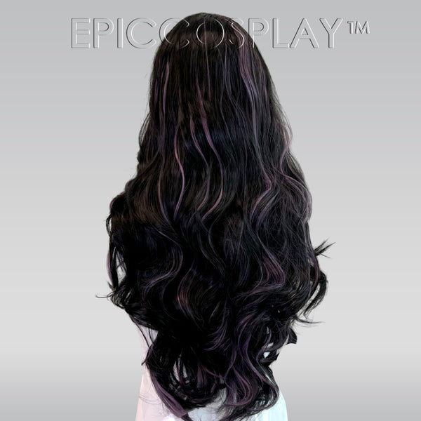 Signature - Black w/Pink Highlight Curly Long Wig