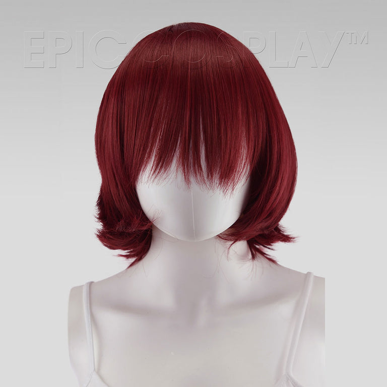 Chronos - 14 inch Burgundy Red Short Cosplay Wig