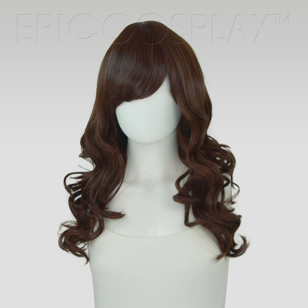 Hestia - 22 inch Medium Brown Curly Cosplay Wig