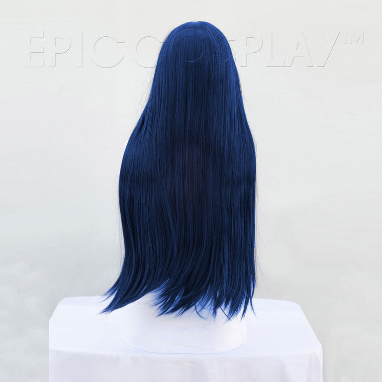 Eros 26 Inch Blue Black Fusion Multi Part Skin Top Wig 