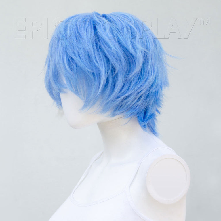 Apollo - 13 Inch Light Blue Mix Layered Short Cosplay Wig